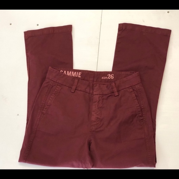 J.Crew Red Sammie High Waist Chino crop Pants - Picture 5 of 8